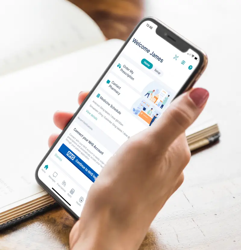 BeWell app showing on a mobile phone
